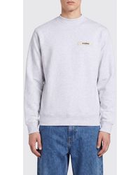 Jacquemus - Pure Cotton Crewneck Sweatshirt With Applied Contrast Logo - Lyst