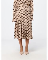Paul Smith - High-Waisted Polka-Dot Pleated Midi Skirt - Lyst