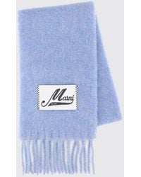 Marni - Logo-Patch Fringed Alpaca Wool-Blend Scarf - Lyst