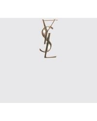 Saint Laurent - Cassandre Brass Brooch - Lyst