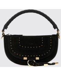 Chloé - Chlo&Eacute Marcie Suede Handbag With Braided Handle - Lyst