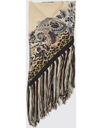 Etro - Paisley Print Pure Silk Scarf With Fringed Edges - Lyst