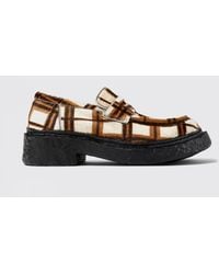 CAMPERLAB - Vamonos Plaid Print Calf Hair Loafer - Lyst