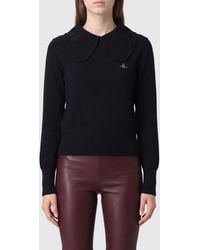 Vivienne Westwood - Wool Knit Polo With Sailor Collar And Orb Logo - Lyst