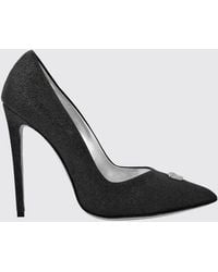 Philipp Plein - Glitter Leather Pumps With Skull Application And High Heel - Lyst