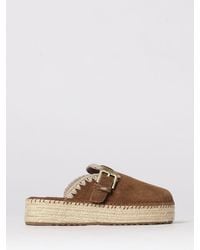 Mou - Jute Suede Mules - Lyst