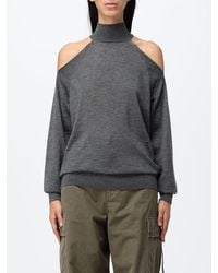 Fendi - Pure Cashmere Roll Neck Jumper With Cut-Out Detail And Dropped Shoulders - Lyst