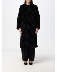 MEIMEIJ - Long Single-Breasted Faux Fur Coat With A Relaxed Fit - Lyst