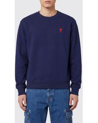 Ami Paris - Crew-Neck Sweatshirt With Mini Logo - Lyst