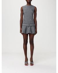 Self-Portrait - Wool Blend Mini Dress - Lyst