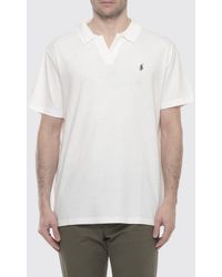 Polo Ralph Lauren - Cotton And Linen Polo Shirt With Logo - Lyst