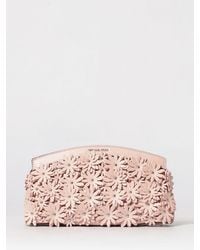 Michael Kors - Athena Polyurethane Blend Clutch With Floral Appliqués - Lyst