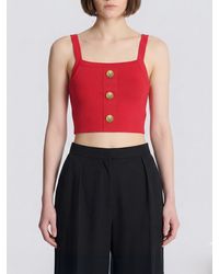Balmain - Cropped Knit Top - Lyst