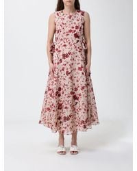 Max Mara - Floral Print Ramie Dress - Lyst