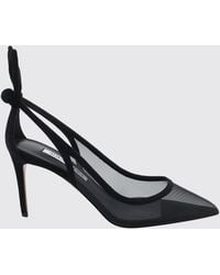 Aquazzura - Bow Tie Mesh And Suede Pumps With Cut-Out Knot And High Heel - Lyst