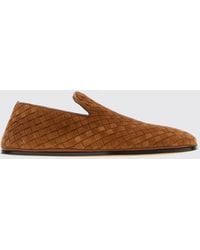 Bottega Veneta - Palazzo Intrecciato Suede Loafers - Lyst