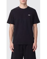 Autry - Crewneck Cotton T-Shirt With Contrasting Embroidered Logo - Lyst