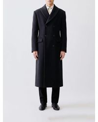 Jacquemus - Long Double-Breasted Virgin Wool Coat With Lapels - Lyst