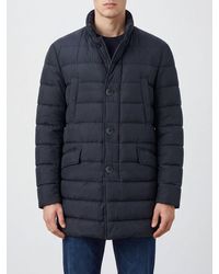 Herno - Long Quilted Nylon Puffer Coat With High Neck And Button Closure - Lyst