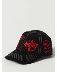 Aries - Cappello in cotone con logo ricamato - Lyst