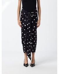 Sportmax - Polka-Dot Silk Midi Wrap Skirt With Waist Tie - Lyst
