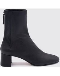 Aquazzura - Saint Honorè Nappa Leather Ankle Boots With Round Toe And Rear Zip - Lyst