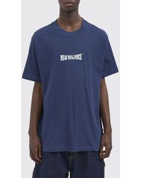 New Balance - Relaxed Fit Cotton T-Shirt With Contrast Logo Print - Lyst