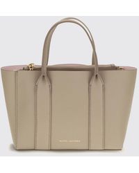 Marc Jacobs - The Pop J Marc Work Tote Mini Grained Leather Bag With Shoulder Strap - Lyst