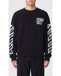 Off-White c/o Virgil Abloh - Cotton Crewneck Sweatshirt With Rear Arrow Logo Print - Lyst