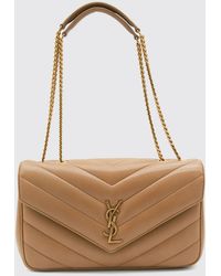 Saint Laurent - Loulou Quilted Chevron Nappa Leather Bag - Lyst