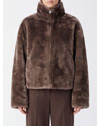 Arma - Short Shearling Jacket With High Neck And Zip Closure - Lyst