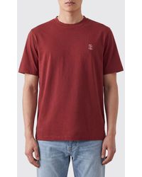 Brunello Cucinelli - Cotton Crew-Neck T-Shirt With Contrast Logo - Lyst