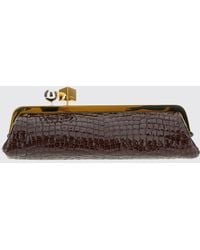 Jacquemus - Le Salon Croc-Effect Leather Clutch - Lyst