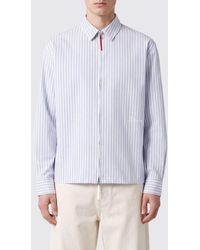 Jacquemus - Long-Sleeved Striped Cotton Shirt With Front Zip Fastening - Lyst
