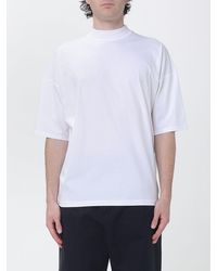 Jil Sander - Cotton T-Shirt With Mock Neck And Dropped Shoulders - Lyst