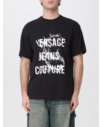 Versace Jeans Couture - Cotton T-Shirt With Logo - Lyst