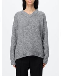Filippa K - V-Neck Wool And Alpaca Blend Jumper With Dropped Shoulders - Lyst