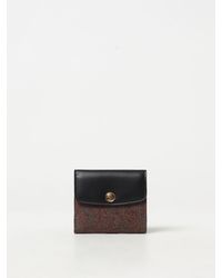 Etro - Wallet In Coated Cotton And Leather With Logo - Lyst