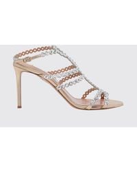 Aquazzura - Laminated Leather Sandal With Appliqués - Lyst