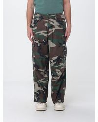 Obey - Cotton Cargo Pants With Camouflage Print - Lyst
