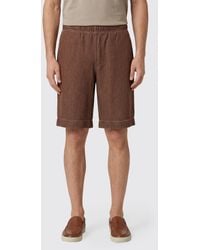 Paul Smith - Knee-Length Cotton Shorts With Drawstring Waist - Lyst