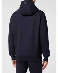 Philipp Plein - Monogram Print Cotton Hoodie With Hexagon Logo And Dropped Shoulders - Lyst