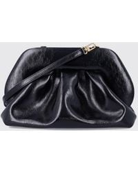 THEMOIRÈ - Themoir&Egrave Bios Draped Vegan Leather Clutch With Removable Strap - Lyst