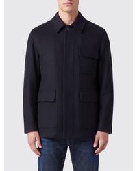 Lardini - Single-Breasted Virgin Wool Coat With Concealed Fastening - Lyst