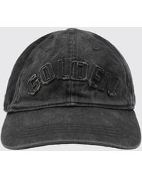 Golden Goose - Cotton Denim Baseball Cap With Embroidered Logo - Lyst