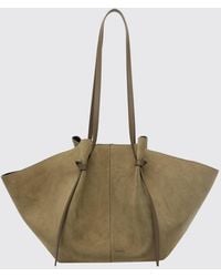 Yuzefi - Large Mochi Suede Calfskin Leather Shoulder Bag - Lyst