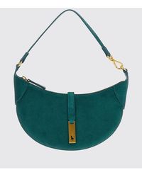 Polo Ralph Lauren - Suede Cowhide Shoulder Bag With Zip Closure - Lyst
