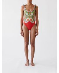 La DoubleJ - U-Neck One-Piece Swimsuit With All-Over Liberty Floral Print - Lyst