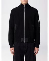 SACAI X CARHARTT WIP - Ribbed Wool Zip-Up Cardigan With High Neck - Lyst
