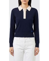 Wales Bonner - Slim Fit Long-Sleeved Knitted Wool Polo Shirt With Contrast Trims - Lyst